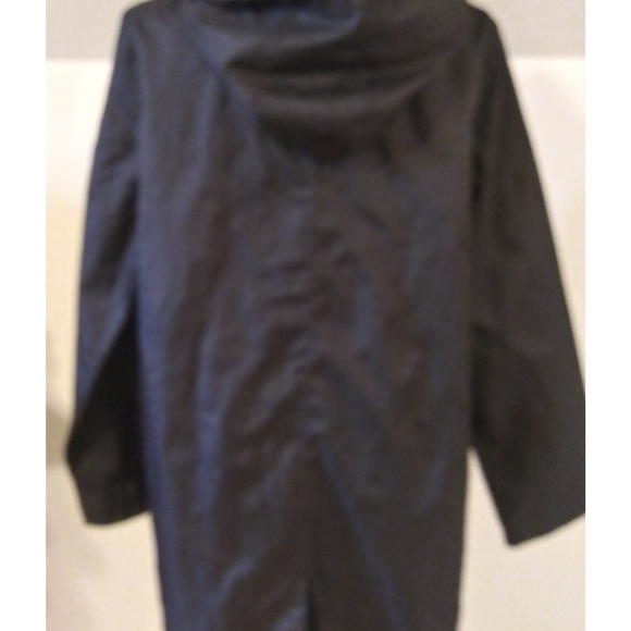 CAPELLI WINDBREAKER BLACK TRENCH COAT - Picture 4 of 6